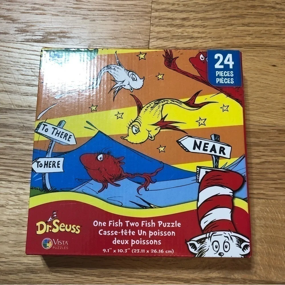 Dr. Seuss One Fish Two Fish Puzzle NEW 24 Pieces Kids Toy